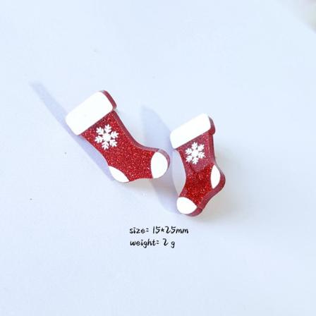 Christmas Snowflake Stud Örhängen Drop Dingle Hook Women Jeweler