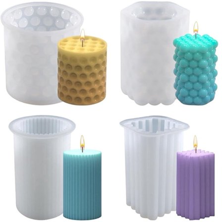 Lysforme - 4 Stykker - Forme - Til fremstilling af lys og gips.