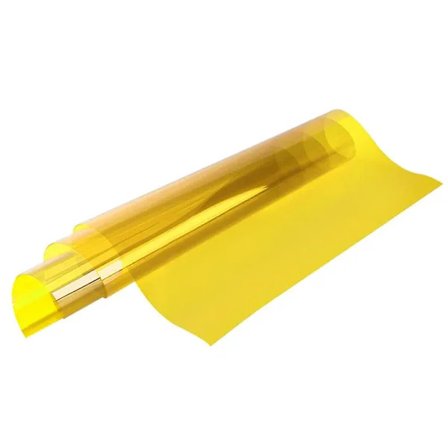 Läpinäkyvä koristeellinen ikkunalasitarra kalvo aurinkotarra Anti UV PET sävytetty ikkunakalvo 60X100cm - Keltainen