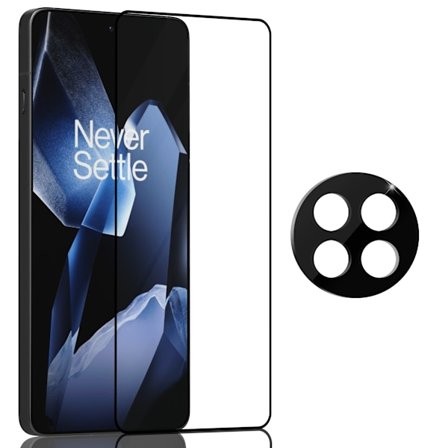 1-Pack OnePlus 13R Skærmbeskyttelse & 1-Pack linsebeskyttelse - Hærdet Glas 9H - Super kvalitet 3D