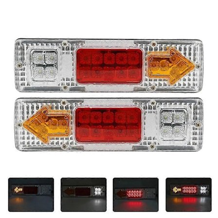 2 stk Vanntette 12V Tilhenger Lastebil LED Baklykter Båt Bobil Caravan Van Flytende Styring Brems Bakoverkjøring Trafikk Tåkelys Baklys - XinHan db