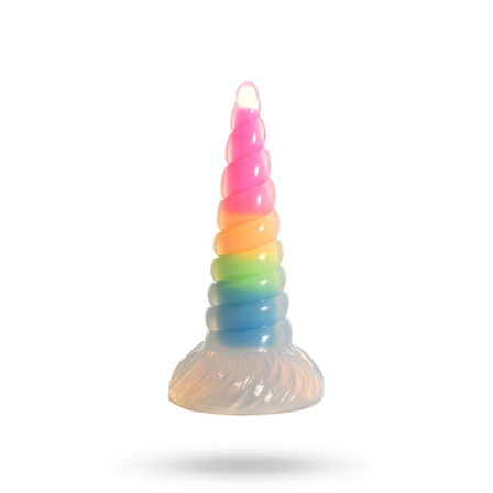 XR Brands: Luminescent Rainbow Silicone Dildo 20 cm