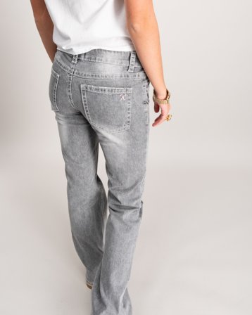 RYVLS Everyday L/W Flare Jeans Grijs Jeans Meisjes - Kids Brand Store