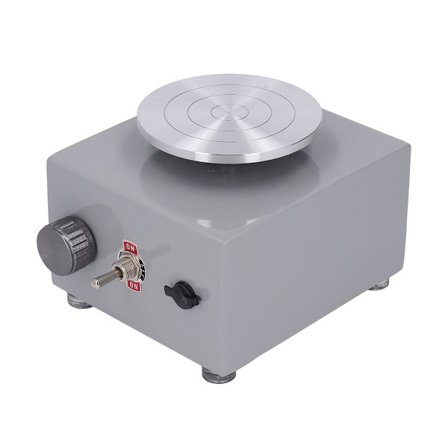 Elektrisk drejeskive til børn, rustfri skive mini lermaskine med aftageligt håndvask, kompakt størrelse for pladsbesparende brug, bærbart design med