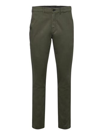 Sateen-Stretch Slim Chino Chinot Housut Vihreä Calvin Klein