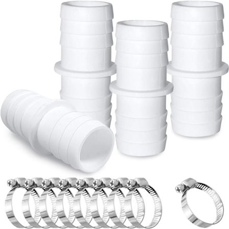 4-osainen adapteri uima-allastarvikkeet, 32 mm halkaisija, uima-allasputken liitäntäsarja 8 kiinnitysrenkaalla