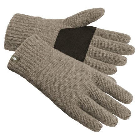 Pinewood Knitted Wool 5-Finger Gloves Unisex hiking gloves Beige M-L