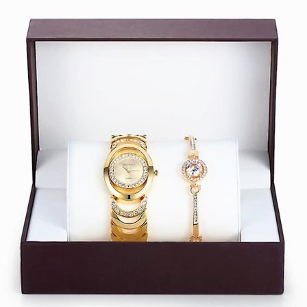 Oval Dameur & Armbånd Sæt