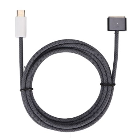 USB C til magnetisk adapter 140W PD hurtigladekabel 2m aluminiumslegering nylon for MacBook Pro Air