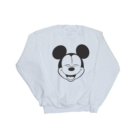 Disney Boys Mickey Mouse Closed Eyes Sweatshirt 12-13 år Vit