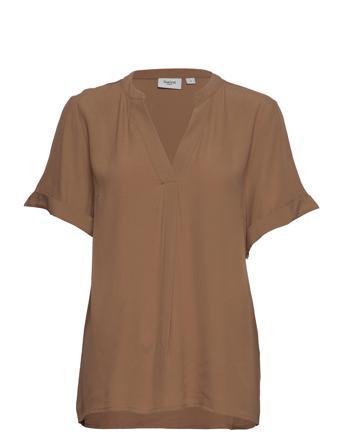 Agnessz Ss Top Brown Saint Tropez