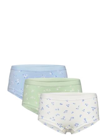 Brief Hipster 3P Small Flowers Night & Underwear Underwear Panties Multi/patterned Lindex