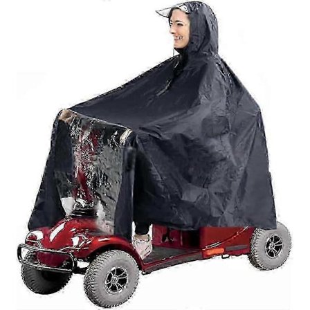 Sähköskootterin sadesuoja, yleismallinen, suuri, vedenpitävä sadeponcho, tuulenpitävä skootterin viitta, sadetakki sähköskoottereille ja 