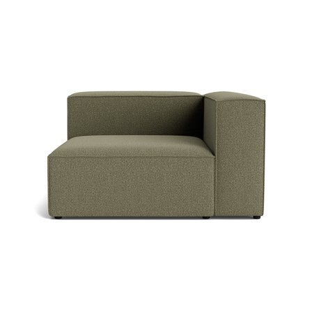 Lissabon Chaiselong Højrevendt - Slidstærk Nordic Grøn Sofa med Kvalitetsstof & Skumlag - 130x130x72cm - Modulopbygget Chaiselong Sofa