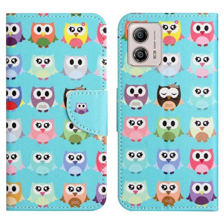 Wonderland Motorola Moto G73 Läppäkotelo - Owls