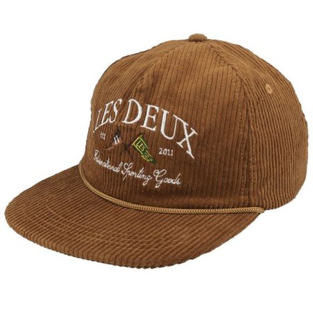 Les Deux - Brun snapback Keps - Ivy League Corduroy Cap-monk's Robe Strapback @ Hatstore