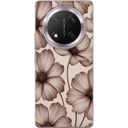 Kompatibelt Mobilskal till Honor Honor Magic7 Lite Mjuka blommor i tidlös beige elegans