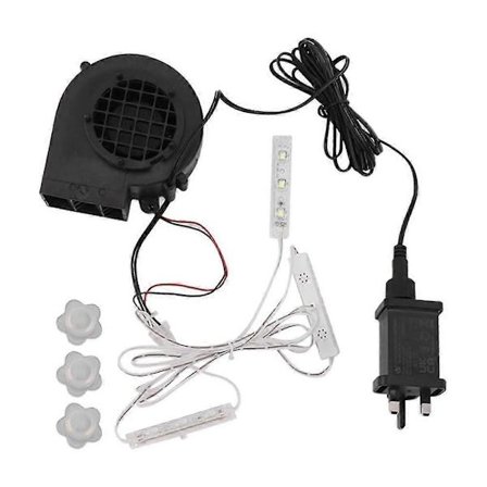 Utomhus Jul Uppblåsbar Fläktpump med 3 Vita LED-ljusslingor för Juldekorationer 220-240V[D]