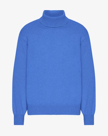 Merino Wool Turtleneck - Pacific Blue XS