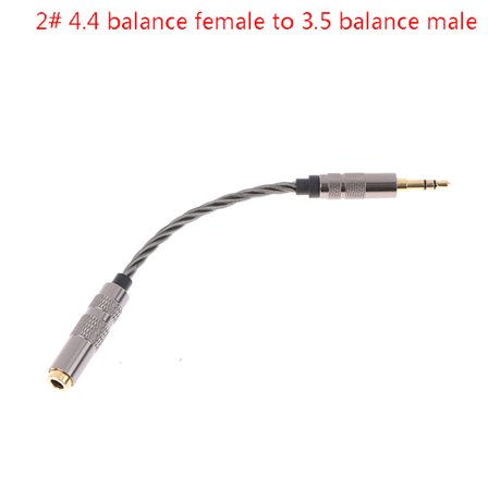 o Kabel 2,5 hane till 4,4 hona balanserad sladdadapter