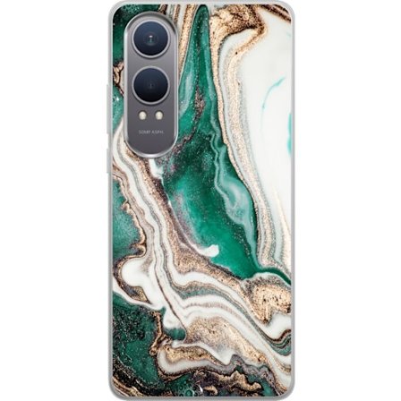 Kompatibel Mobilcover til OnePlus Nord CE4 Lite Grøn/Guld marmor