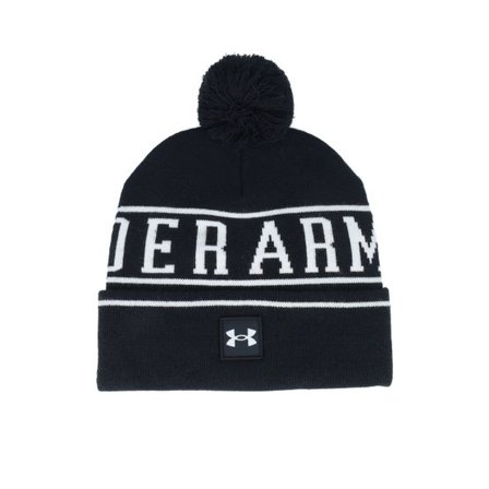Under Armour - Svart pom Beanie - Halftime Beanie Black Pom @ Hatstore