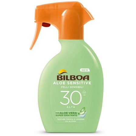 Bilboa Aloe Sensitive Pelli Sensibili Trigger Solare Corpo SPF30