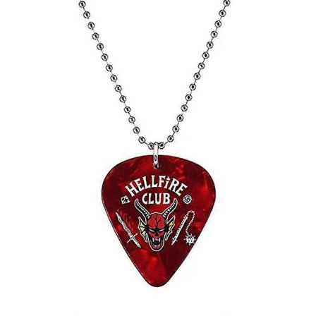 Hellfire Club Stranger Things Eddie Munson Guitar Pick Vedhæng Plektrum Halskæde Gave