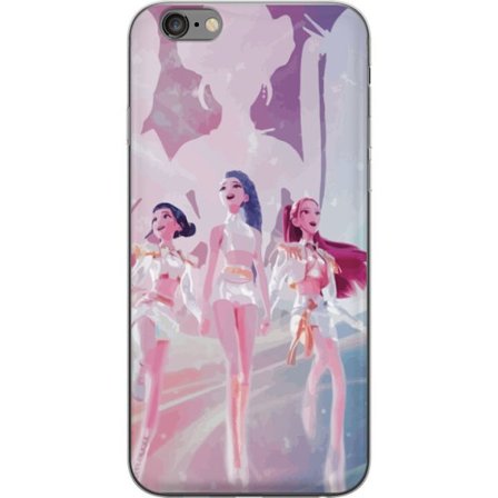 Yhteensopiva Puhelinkuori Apple iPhone 6s Plus K-Pop Demon Hunters hopeinen kolmikko idol anime kpop futuristinen lavastussuunnittelu