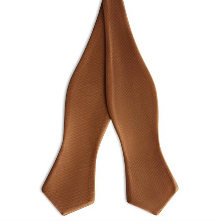 Nœud papillon à nouer en satin à pointe de diamant de couleur rouille pour hommes - Noeuds papillon à nouer