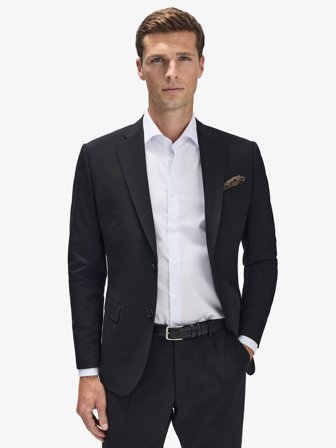 Black Suit Stretch Wool Mix