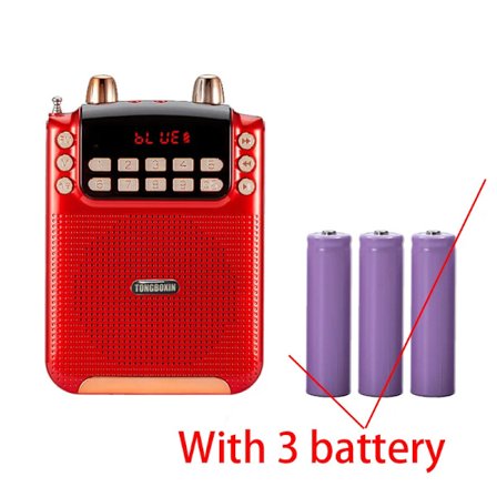 10W Stöd 3 18650 Batteri Bluetooth Megafon Högtalare TF USB FM Radio Ljudinspelningsfunktion Röstförstärkare