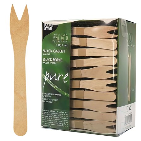 Kertakäyttöiset Puiset Haarukat 500-pakkaus