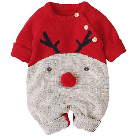 Jul-tröja för bebis, toddler-outfit, maxiklänning för julklappar (100cm)