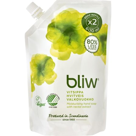 BLIW Tvål Vitsippa refill 600ml - Lyreco - Städ och hygien - Tvål och hygien - Tvål - Flytande