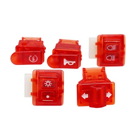 5st GY6 50cc 125cc 150cc Moped Strålkastare Blinkers Signalhorn Dimmer Switch Dimmer Knapp Motorcykel Startknapp~01338