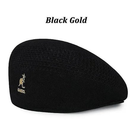 2023 Ny Kangol Basker Mesh Peaked Hat Britisk Retro Hat Sort