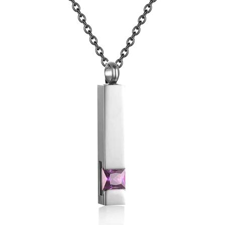 Crystal Urn Kaulakoru Ashes for Men Ruostumattomasta teräksestä valmistettu riipus - spot-myynti 8