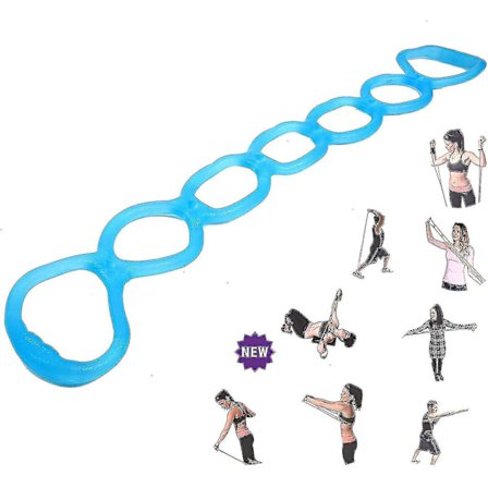 Bærbar 7-Ringe Stræk- og Modstandstræningsbånd | Ryg, Fod, Ben, Håndstrækker, Armtræner | Til Hjemme- eller Fitnesscentertræning, Fysisk Th