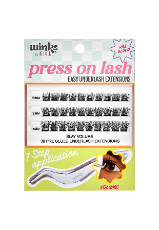 Ardell Winks Press On Underlash Extensions Slay Volume Lösögonfransar & färgning Dam Svart 30 ST