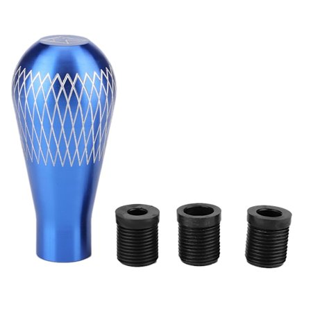 Växelspaksknopp i Aluminium, Shifter Lever M8/M10/M12 x 1.25 Gängor, Universal för Bil SUV Manuell Växellåda Blå