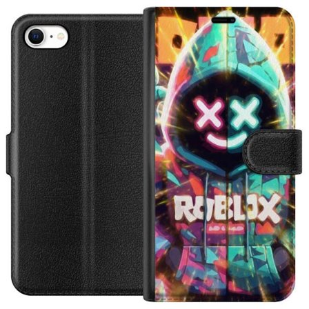 Kompatibelt Lommeboketui til Apple Apple iPhone 6 Neonfarget Roblox hettegenserfigur med lysende effekter og energifylt bakgrunn, moderne spillillustr