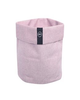 Förvaringskorg av textil Ljusrosa - ø 12cm - Recycled by Wille