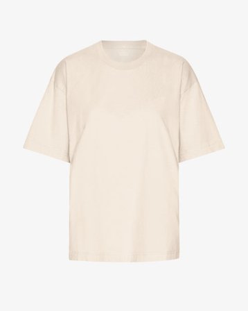 Oversized Organic T-Shirt - Ivory White - Female - M