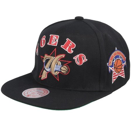Mitchell & Ness - NBA Svart snapback Caps - Philadelphia 76ers My Squad Black Snapback @ Hatstore