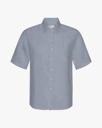 Linen SS Shirt - Steel Blue - Male - XS