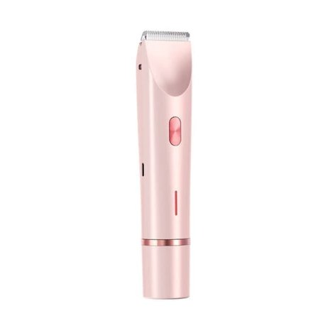 2-i-1 Bikini Trimmer Elektrisk Barbermaskin for Kvinner, Vanntett, Hårfjerning for Barbering av Ben, Armer, Underarmer Ansikt Rosa, Dobbelthode, Type-