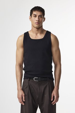 NN.07 Mick 3206 Tank top Male Black Organic Cotton
