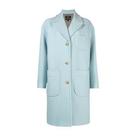 A.p.c. Single-Breasted Jass , Blauw , Dames , Maat: S TrenchJass & Mantels