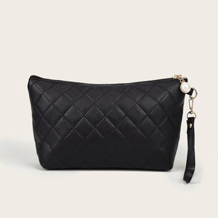 Lille makeup taske til pung, makeup taske med lynlås sort